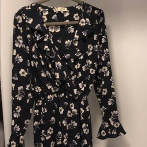 Size small floral long sleeve romper